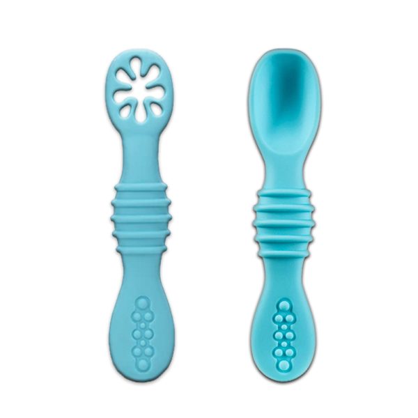 Set 2 pre-lingurite pentru diversificare si intarcare, 4-24 luni, silicon fara BPA, striatii antialunecare, bebeLOGIC™