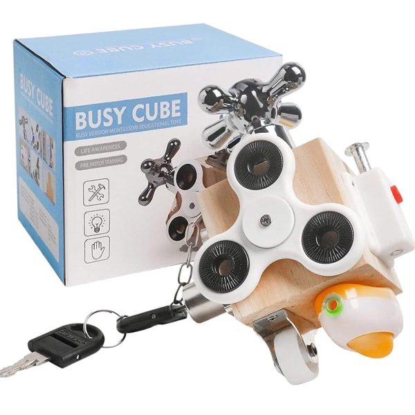 Jucarie educativa si interactiva, Cub Montessori, activitati senzoriale pentru copii, bebeLOGIC™