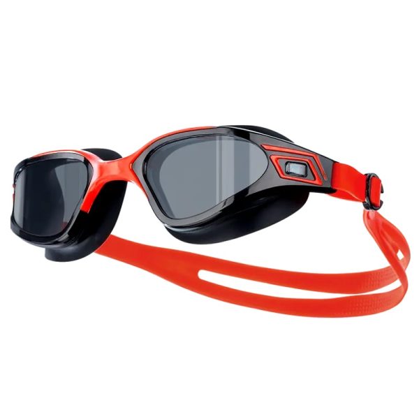 Ochelari inot profesionali MEDILOGIC™, unisex, policarbonat/silicon, protectie UV, anti-aburire, marime reglabila, negri/rosii